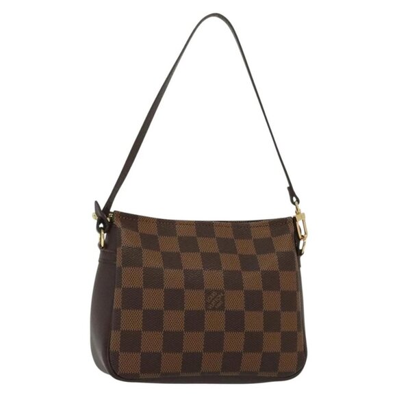 LOUIS VUITTON Damier Ebene Trousse Makeup Pouch N51982 LV Auth 137790 - Picture 1 of 15